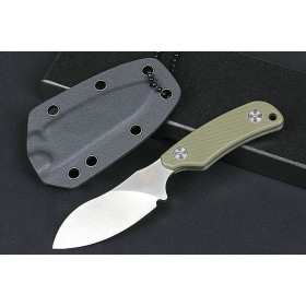 Freewolf Army Green Fat Fixed Blade Full Tang Outdoor Hunting Knife UD406632